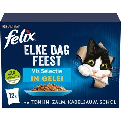 Felix Elke Dag Feest Vis Selectie in Gelei 12 x 85 gr
