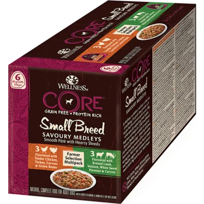 Wellness Core Hondenvoer Small Savoury Medleys Farmer Selection 6-pack 6 x 85 gr