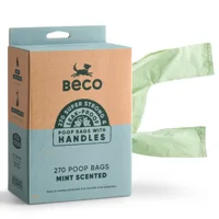 Beco Poop Bags Recycled Handles Mint 270 stuks