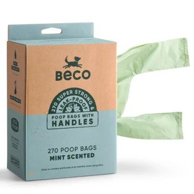 Beco Poop Bags Recycled Handles Mint 270 stuks