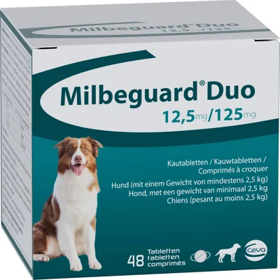 Milbeguard Duo Middelgrote Hond - 4 Tabletten