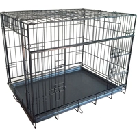 Adori Hondenbench 2 Schuifdeuren Zwart 107x71x79 cm product name