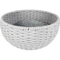 Duvo+ oyster mand rond in katoentouw grijs 45x45x23cm