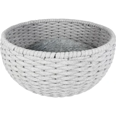 Duvo+ oyster mand rond in katoentouw grijs 45x45x23cm
