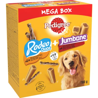 Pedigree Megabox Rodeo Duos & Jumbone hondensnacks 1 verpakking