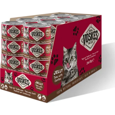 Voskes Jelly tonijn met tandbrasem natvoer kat (24x85 g) 1 tray (24 x 85 g)