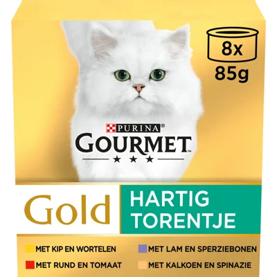 6x Gourmet Gold Hartig Torentje 8 x 85 gr