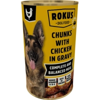 Rokus Hondenvoer Blik Stukjes Kip in Jus 1,24 kg