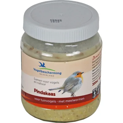 Vogelbescherming Vogelpindakaas - Meelwormen - 300 ml