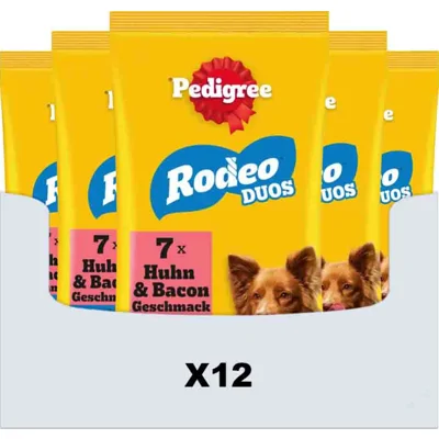 12x Pedigree Hondensnack Rodeo Kip 123 gr