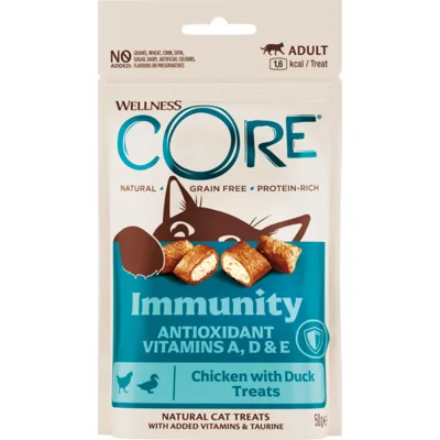 Wellness Core Kattensnack Immunity - Kip & Eend 50 gr