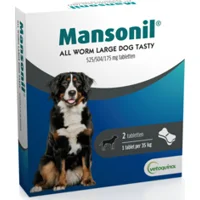 Mansonil All Worm Large Dog Tasty Bone Hond 2 stuks Mansonil All Worm Large Dog Tasty Bone Hond 2 stuks