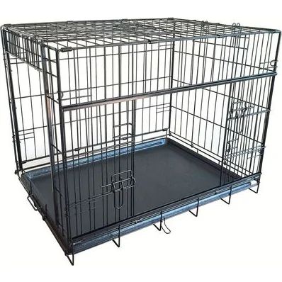 Adori Hondenbench 2 Schuifdeuren Zwart 61x46x53 cm