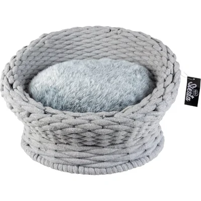 Duvo+ oyster sofa in katoentouw grijs 49x49x28cm