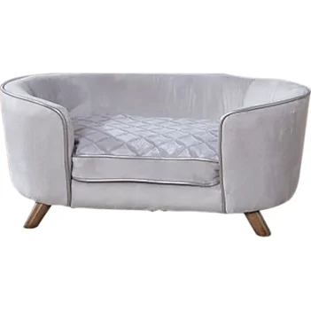 Enchanted hondenmand / sofa quicksilver zilverkleurig 84x57x35,5 cm