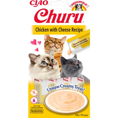 Inaba Ciao Churu met kip en kaas kattensnack 12 x 14 g