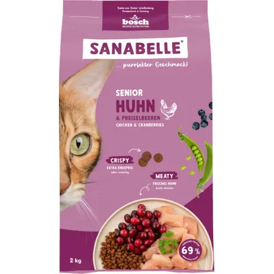 Sanabelle Senior met kip en cranberries kattenvoer 2 kg