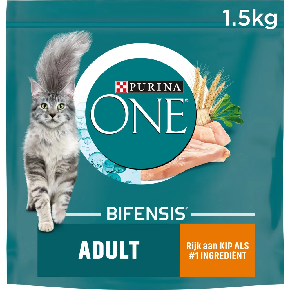 4x Purina ONE Adult Kip - Volkoren Granen 1,5 kg