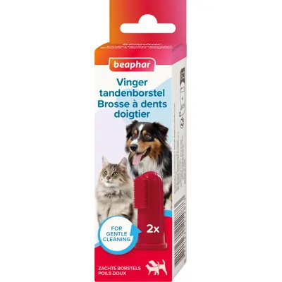 6x Beaphar Vingertandenborstel 2 stuks