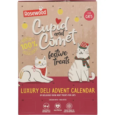 Rosewood Kattensnack Cupid&Comet Adventkalender Kip&Eend 30 gr