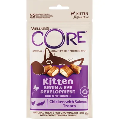 Wellness Core Kattensnack Kitten - Kip & Zalm 50 gr