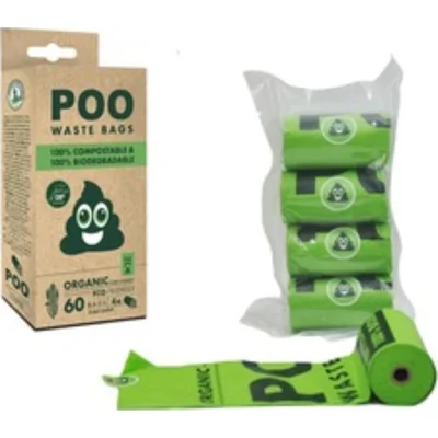 M-Pets Poo 100% composteerbare poepzakjes - 4 x 15 stuks