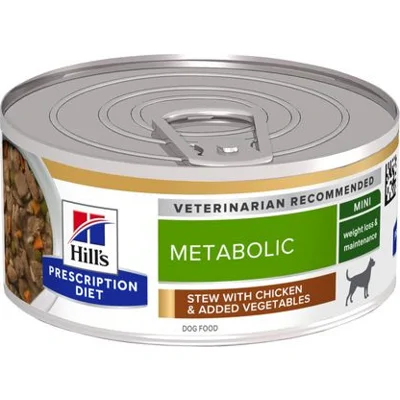 Hill's Prescription Diet Metabolic Weight Management Stoofpotje hond met Kip & Groenten 24x156g blik
