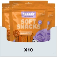 10x Braaaf Reepjes Hondensnack Kip 85 gr