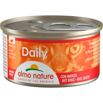24x Almo Nature Daily Menu Kattenvoer Nat Blikje Rund 85 gr
