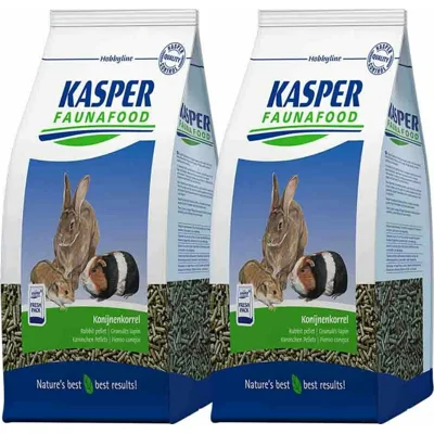 2x Kasper Faunafood Konijnenkorrel Hobby 4 kg