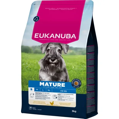 3x Eukanuba Life Care Dog Mature Small Hondenvoer Chicken 3 kg