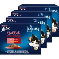 4x Felix Dubbel Zo Lekker Mix Selectie in Gelei 12 x 85 gr