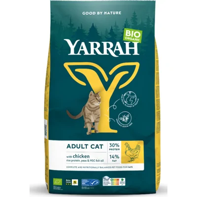 4x Yarrah Bio Kattenvoer Adult Kip 2,4 kg