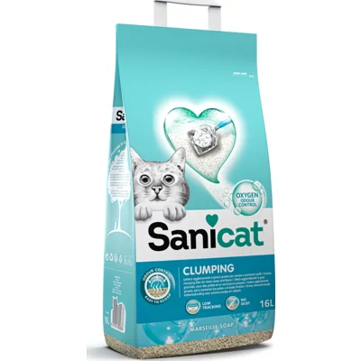 Sanicat Kattenbakvulling Marseille Soap 16 liter