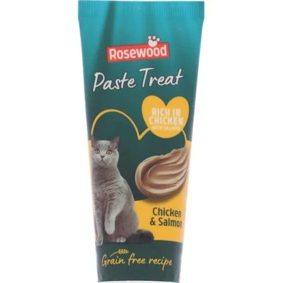 Rosewood Kattensnack Pasta Creme Kip&Zalm 75 gr