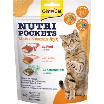 GimCat Nutri Pockets Malt - Vitamin Mix - 150 gram