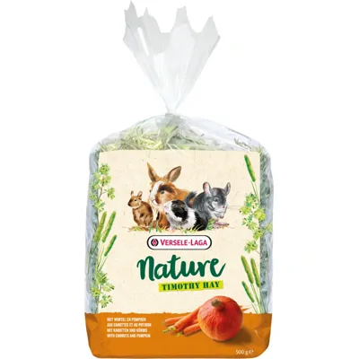 Versele-Laga Nature Timothy Hay Bell - Wortel & Pompoen - 500 g