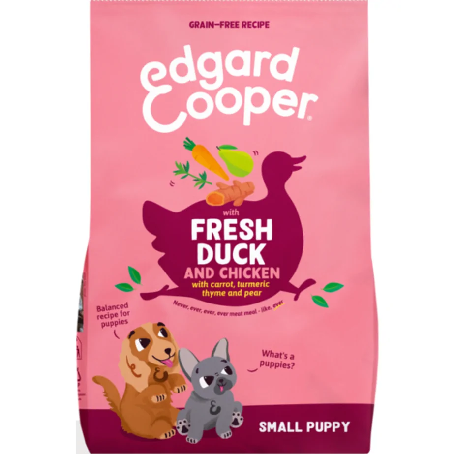 Edgard&Cooper Hondenvoer Droog Puppy Small Eend&Kip 3 kg