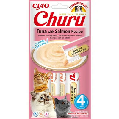 Inaba Ciao Churu met tonijn en zalm kattensnack 12 x 14 g