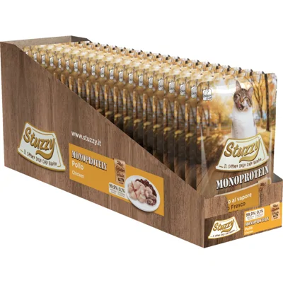 Stuzzy Cat Grain Free Monoprotein kip nat kattenvoer 85 gram 1 doos (20 x 85 g)