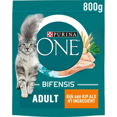 4x Purina ONE Adult Kip - Volkoren Granen 800 gr