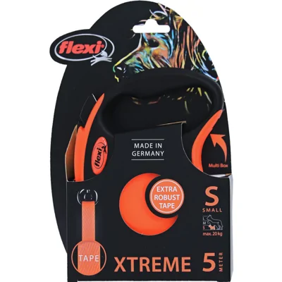 flexi Rollijn Xtreme Tape Leash, zwart-rood, Maat: S 5m