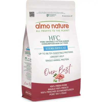 Almo Nature HFC Kattenvoer droog Our Best Cat Adult Sterilised Varken 1,2 kg