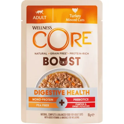 Wellness Core Kattenvoer Boost+ Digestive Health Kalkoen 85 gr