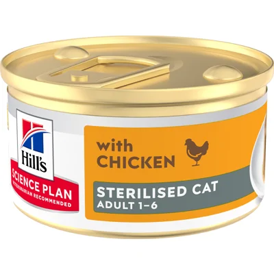 Hill's Science Plan Feline Sterilised Adult Premium Mousse - Kip - 12 x 85 g