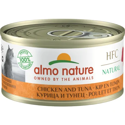 Almo Nature HFC Natural kip en tonijn natvoer kat (70 g) 24 x 70 g