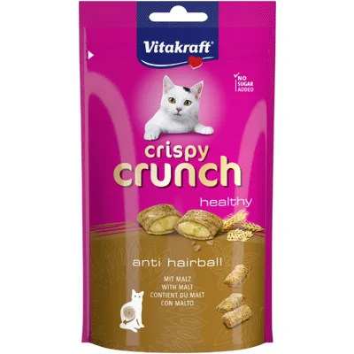 Vitakraft Crispy Crunch anti haarbal kattensnack (60 g) 2 verpakkingen