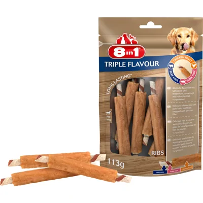 8in1 Triple Flavour ribs hondensnacks 1 verpakking