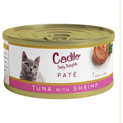 Cadilo Daily Delights - tonijn met garnalen paté - natvoer kat (70 g) 1 verpakking (6 x 70g)