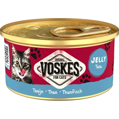 Voskes Jelly tonijn natvoer kat (24x85 g) 1 tray (24 x 85 g)